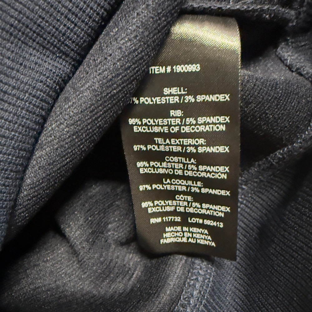 NWT Gerry Mens Textured Crew Neck Sweatshirt Blue 4-Way‎ Stretch Pullover M - Picture 5 of 10